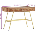 Schreibtisch mit Schubladen 100x55x75 cm Massivholz Akazie