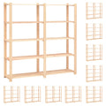 Lagerregale 5 Böden 10 Stk 170x38x170cm Massivholz Kiefer 500kg