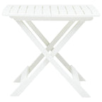 Gartentisch Klappbar Weiß 79 x 72 x 70 cm Kunststoff
