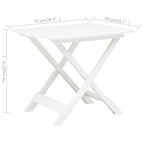 Gartentisch Klappbar Weiß 79 x 72 x 70 cm Kunststoff