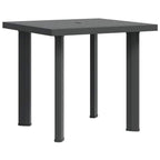 Gartentisch Anthrazit 80x75x72 cm Kunststoff