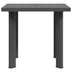 Gartentisch Anthrazit 80x75x72 cm Kunststoff