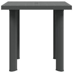 Gartentisch Anthrazit 80x75x72 cm Kunststoff