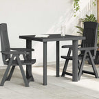 Gartentisch Anthrazit 80x75x72 cm Kunststoff