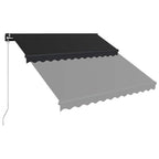 Einziehbare Markise Handbetrieben 350 x 250 cm Anthrazit