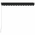 Markise Manuell Einziehbar mit LED 350x250 cm Anthrazit