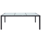 Garten-Esstisch Schwarz 200x150x74 cm Poly Rattan