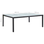 Garten-Esstisch Schwarz 200x150x74 cm Poly Rattan
