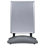 A1-Plakatständer Wasserbefüllbar Grau Aluminiumlegierung