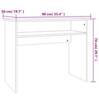 Schreibtisch Betongrau 90x50x74 cm Holzwerkstoff