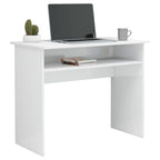 Schreibtisch Hochglanz-Weiß 90x50x74 cm Holzwerkstoff