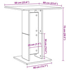 Bistrotisch Sonoma-Eiche 60x60x75 cm Holzwerkstoff