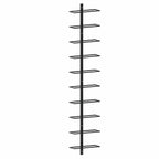 Wand-Weinregal für 10 Flaschen Schwarz Metall