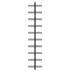 Wand-Weinregal für 10 Flaschen Schwarz Metall