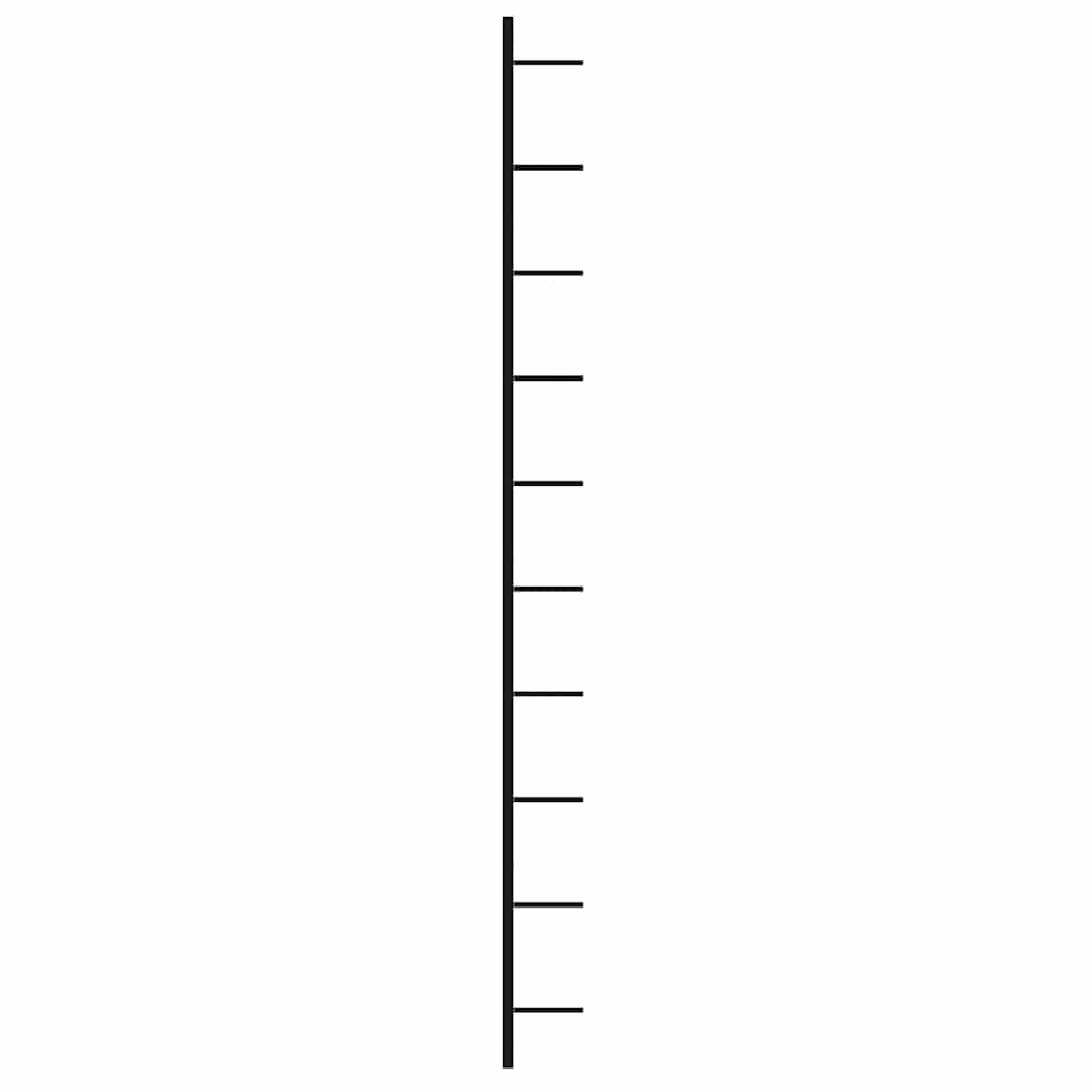 Wand-Weinregal für 10 Flaschen Schwarz Metall