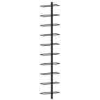 Wand-Weinregal für 10 Flaschen Schwarz Metall