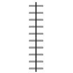 Wand-Weinregale für 20 Flaschen 2 Stk. Schwarz Metall