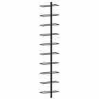 Wand-Weinregale für 20 Flaschen 2 Stk. Schwarz Metall