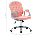 Bürodrehstuhl Rosa Kunstleder