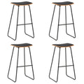 Barshocker 4 Stk. Schwarz Kunstleder