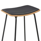 Barshocker 4 Stk. Schwarz Kunstleder