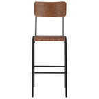 Barhocker 4 Stk. Massives Sperrholz Stahl