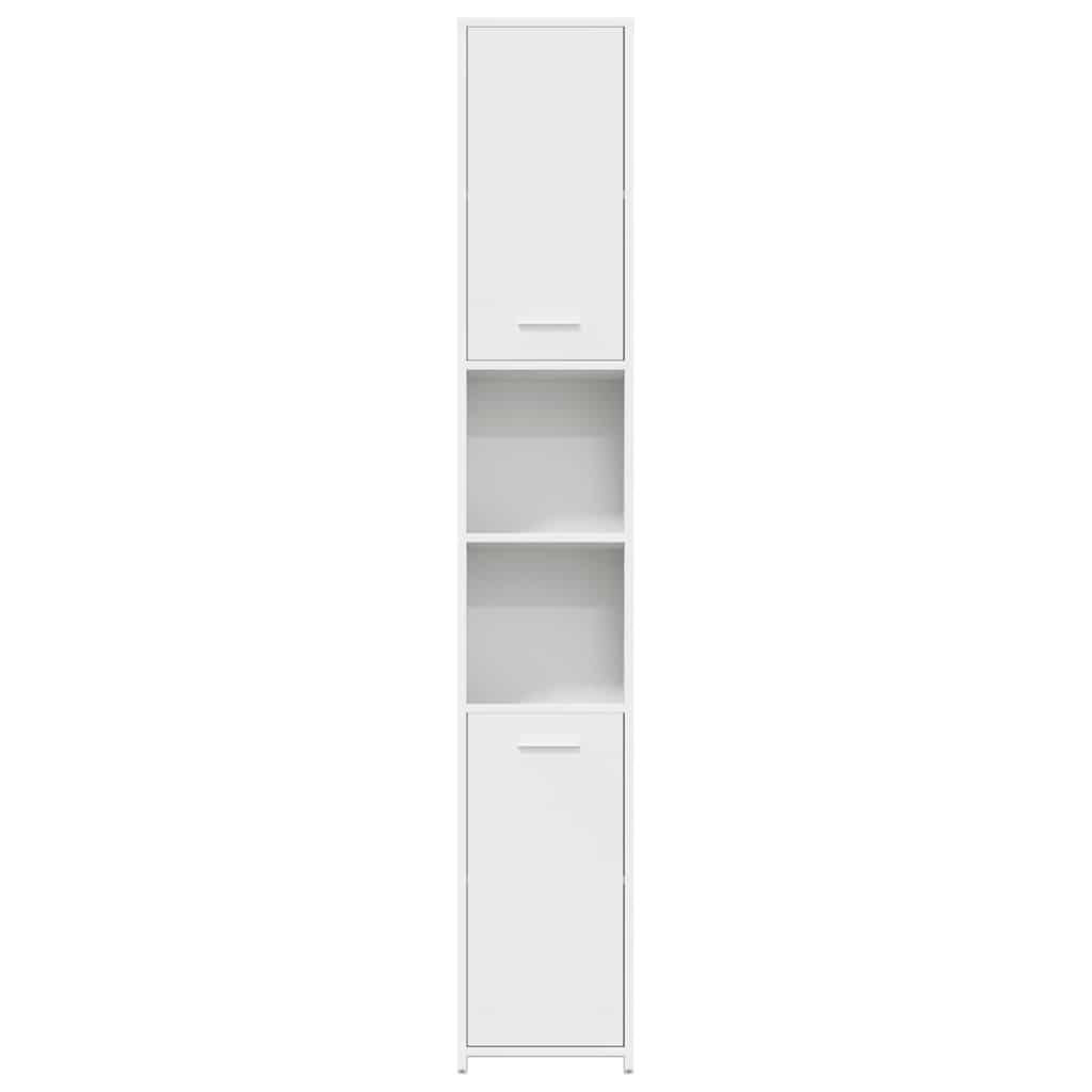 Badezimmerschrank Weiß 30x30x183,5 cm Holzwerkstoff