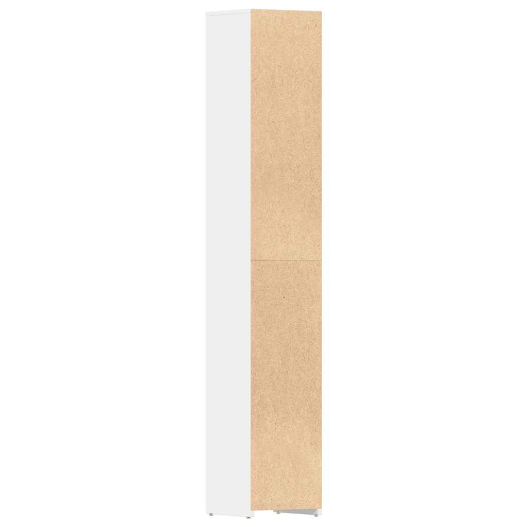 Badezimmerschrank Weiß 30x30x183,5 cm Holzwerkstoff