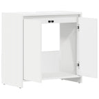 Badezimmerschrank Weiß 60x33x61 cm Holzwerkstoff