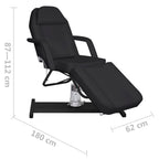 Massagetisch Schwarz 180x62x(87-112) cm