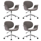 Drehbare Esszimmerstühle 4 Stk. Grau Stoff