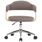 Drehbare Esszimmerstühle 4 Stk. Taupe Bugholz und Stoff