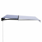 Einziehbare Markise Handbetrieben 350 x 250 cm Blau und Weiß