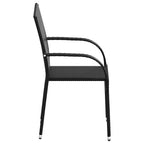 Stapelbare Gartenstühle 6 Stk. Poly Rattan Schwarz