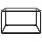 Couchtisch Schwarz mit Hartglas 60x60x35 cm