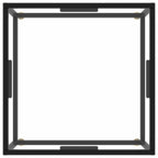 Couchtisch Schwarz mit Hartglas 60x60x35 cm