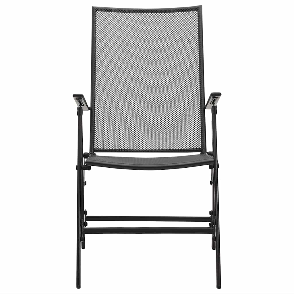 Klappstühle 4 Stk. Mesh Stahl Anthrazit