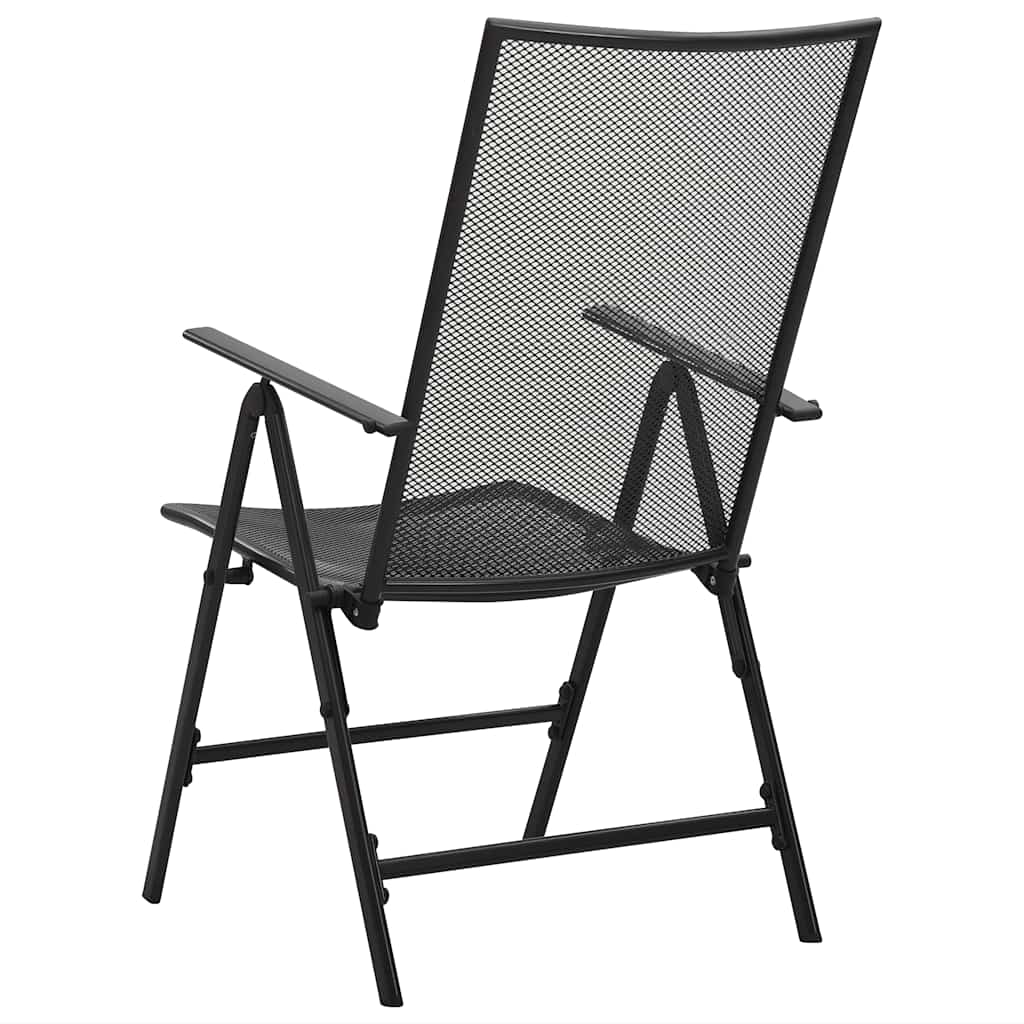 Klappstühle 4 Stk. Mesh Stahl Anthrazit