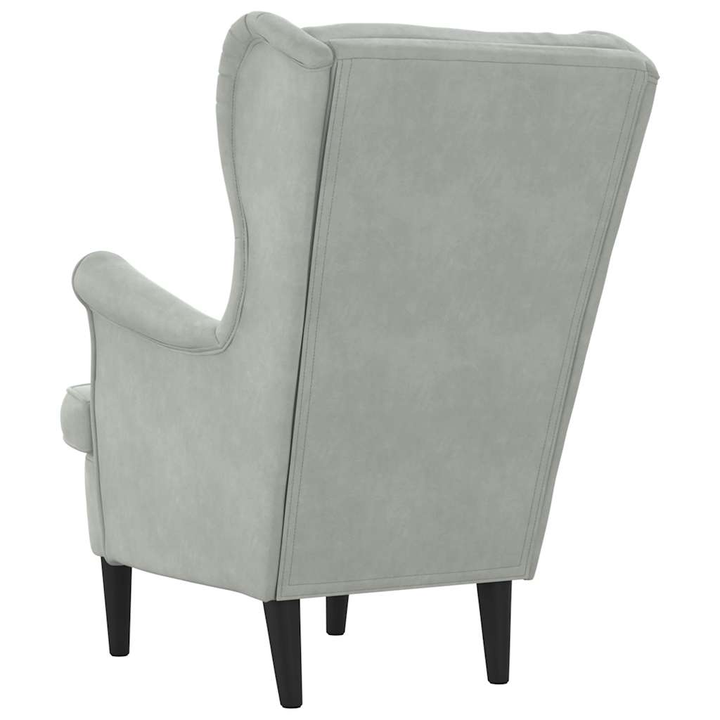 Sessel Hellgrau Samt