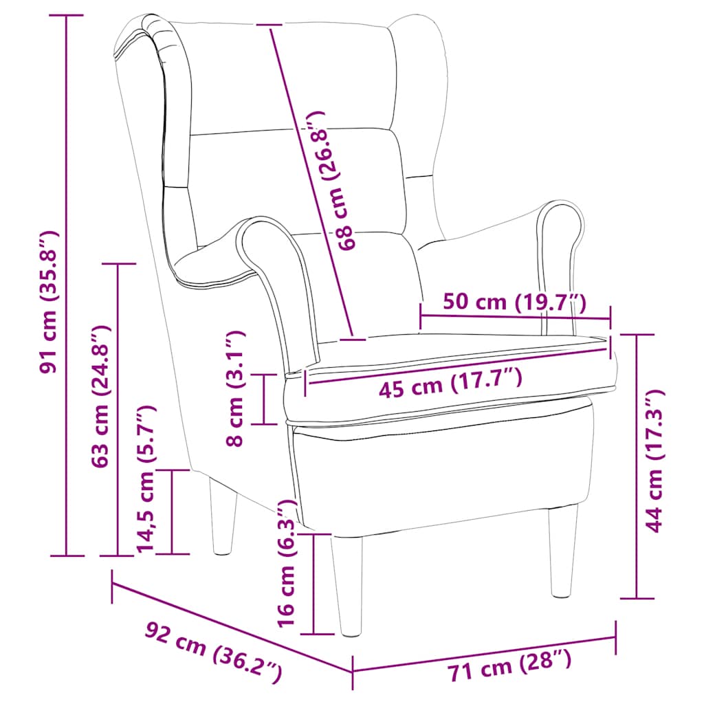 Sessel Braun Samt