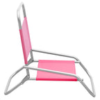 Klappbare Strandstühle 2 Stk. Rosa Stoff