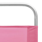 Klappbare Strandstühle 2 Stk. Rosa Stoff