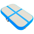 Aufblasbare Gymnastikmatte mit Pumpe 60x100x10 cm PVC Blau