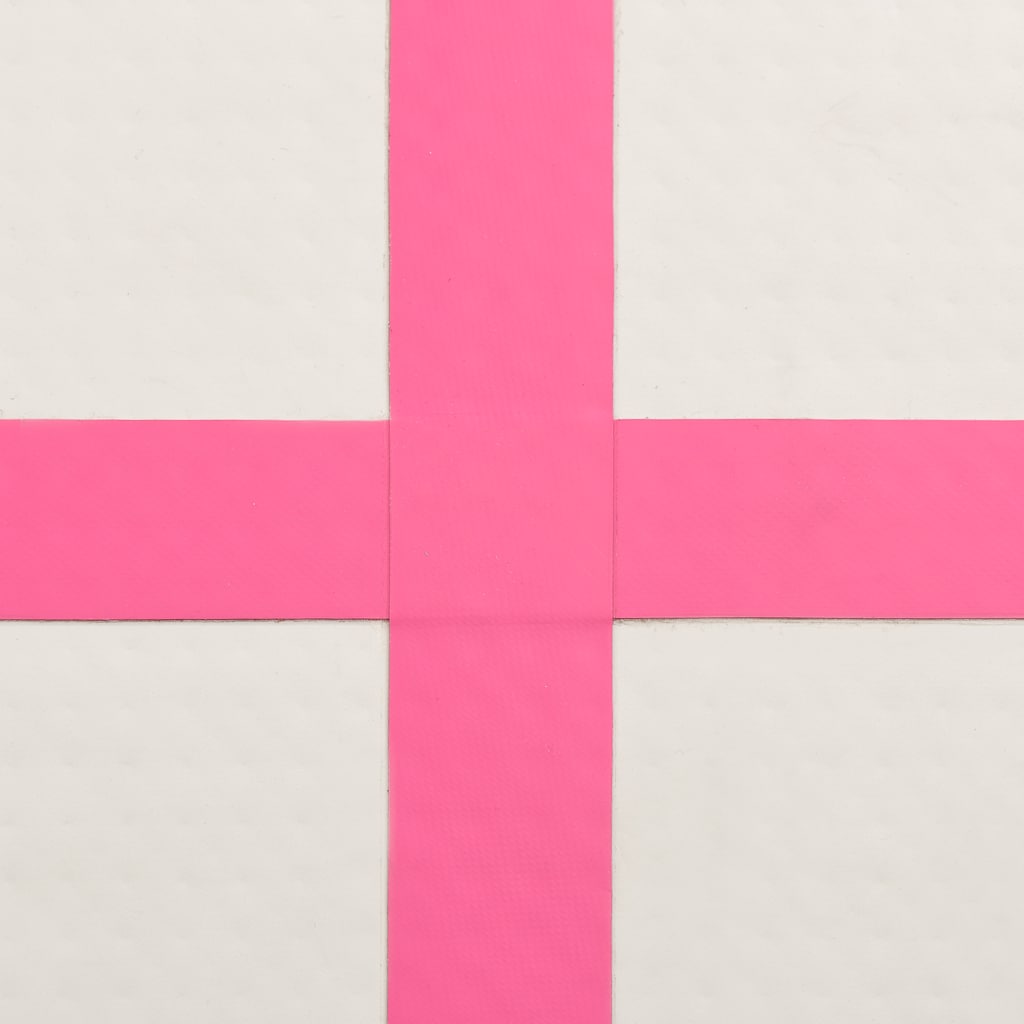 Aufblasbare Gymnastikmatte mit Pumpe 300x100x15 cm PVC Rosa
