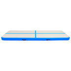 Aufblasbare Gymnastikmatte mit Pumpe 500x100x15 cm PVC Blau