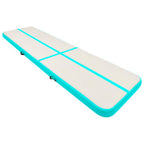 Aufblasbare Gymnastikmatte mit Pumpe 600x100x20 cm PVC Grün