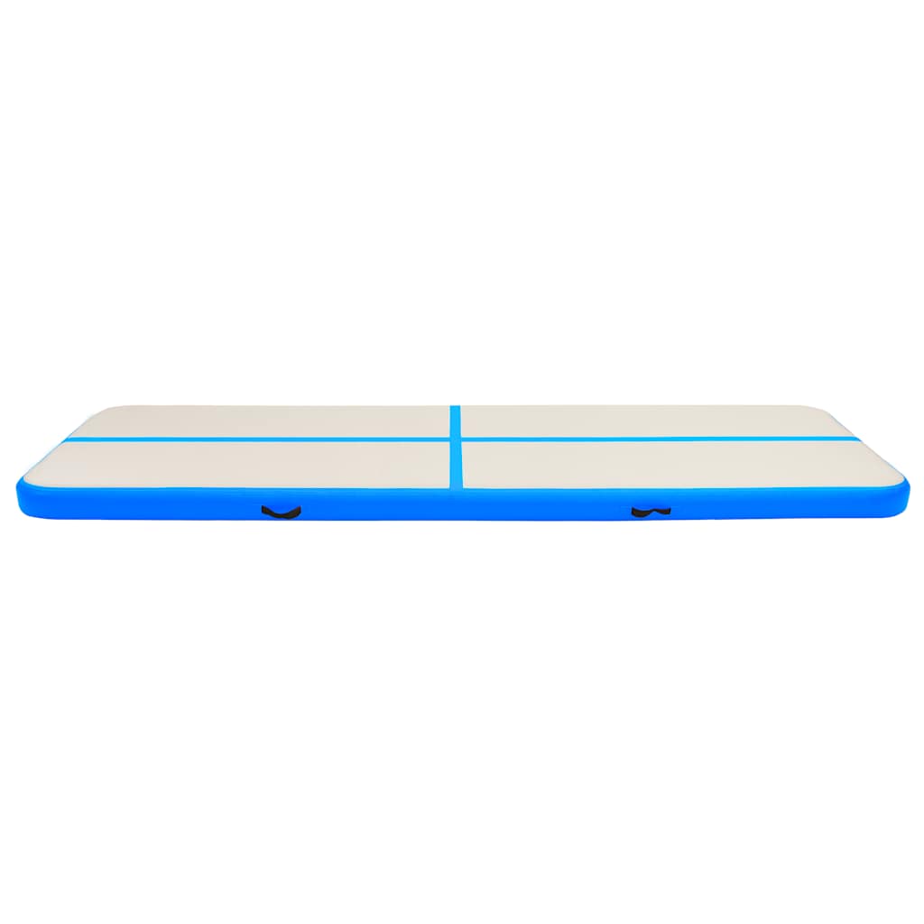 Aufblasbare Gymnastikmatte mit Pumpe 700x100x20 cm PVC Blau