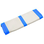 Aufblasbare Gymnastikmatte mit Pumpe 800x100x20 cm PVC Blau