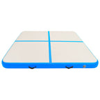 Aufblasbare Gymnastikmatte mit Pumpe 200x200x10 cm PVC Blau