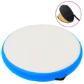 Aufblasbare Gymnastikmatte mit Pumpe 100x100x15 cm PVC Blau